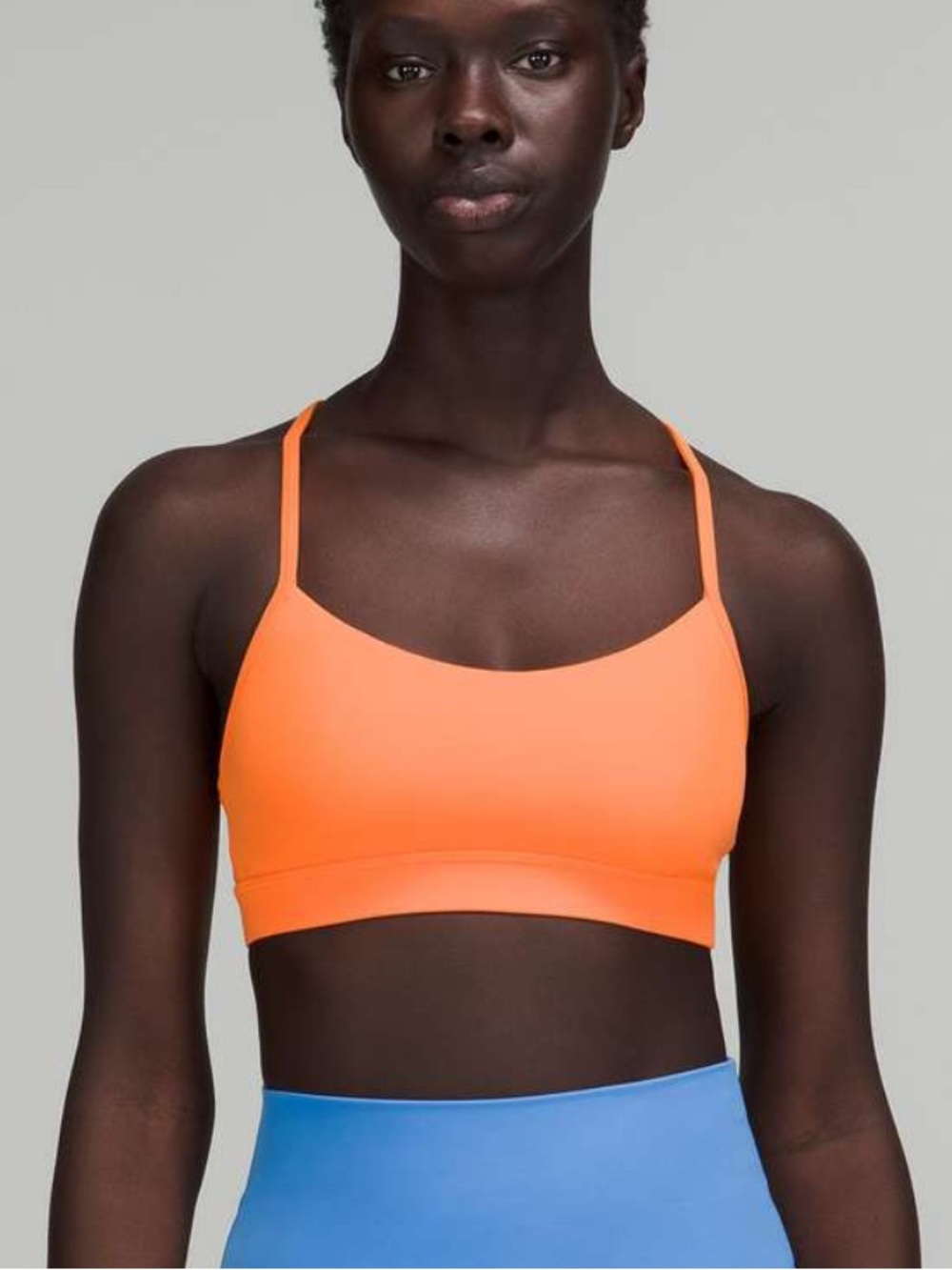 lululemon Flow Y Sports Bra in Orange Soda